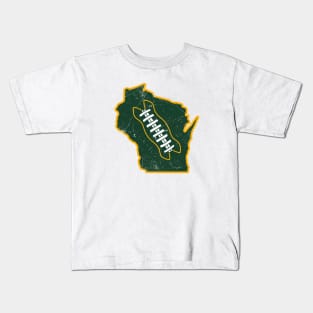 Wisconsin Football, Retro - White Kids T-Shirt